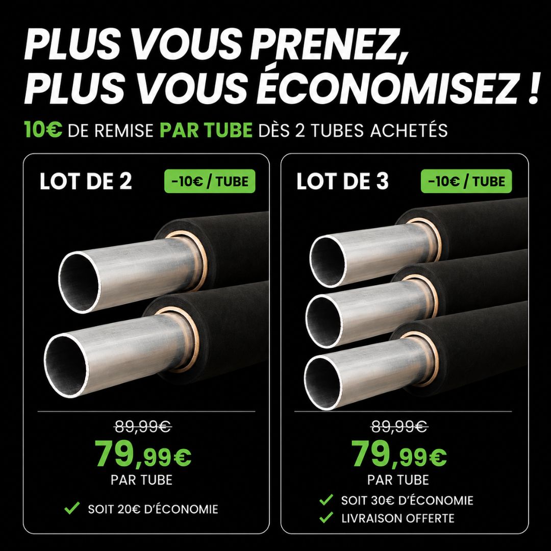 Barre tube aluminium maintien