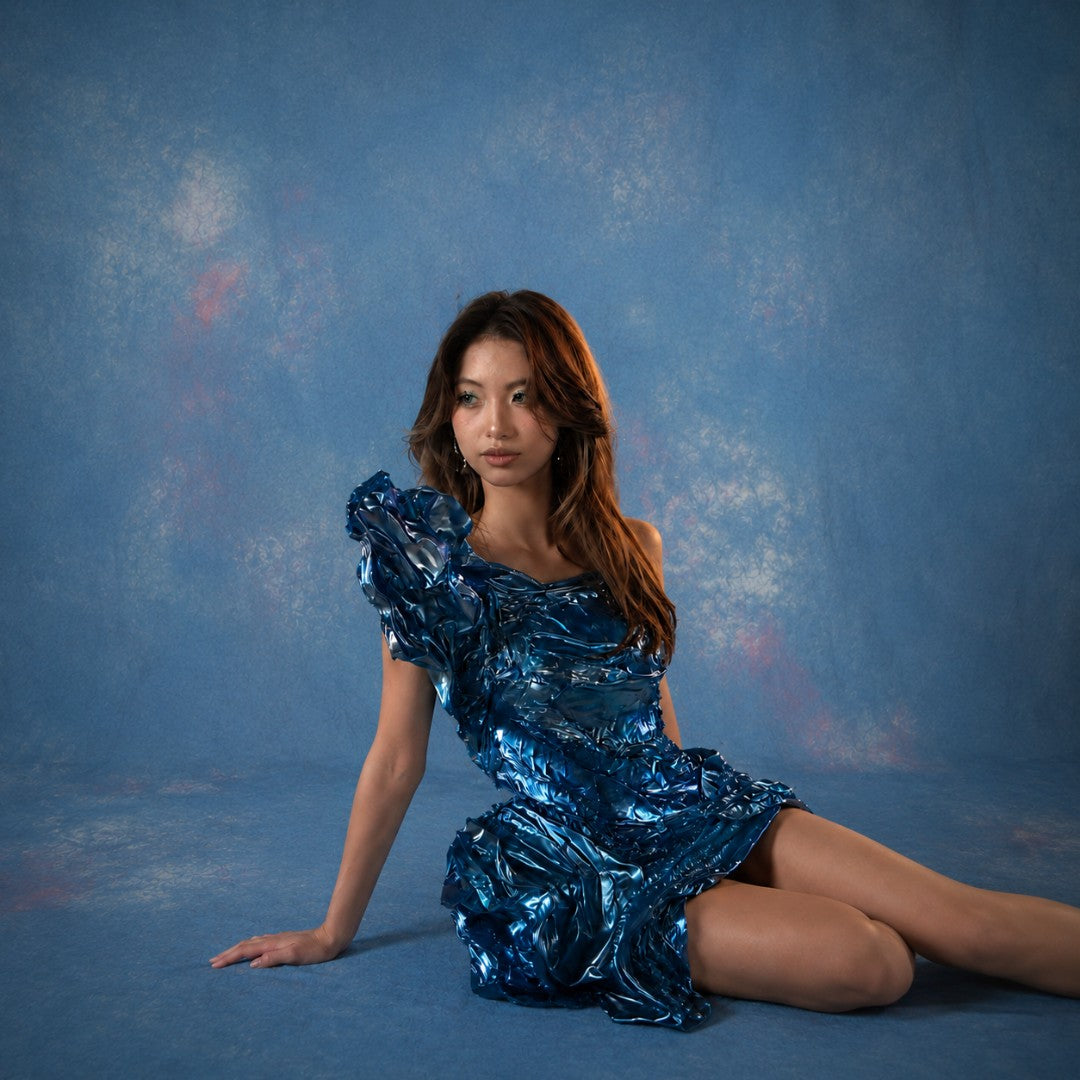shooting mode toile de fond texturée bleu