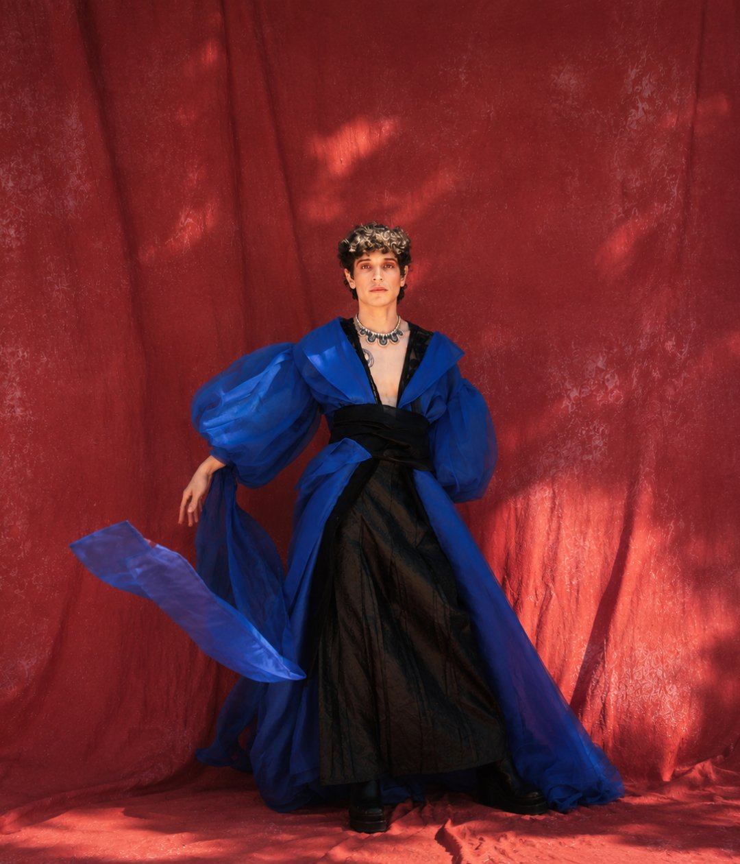 shooting mode toile de fond texturée rouge
