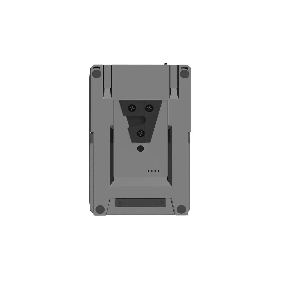 Monture V-Mount au dos de la batterie Rolux Dynasty III 150 Wh, vue de face