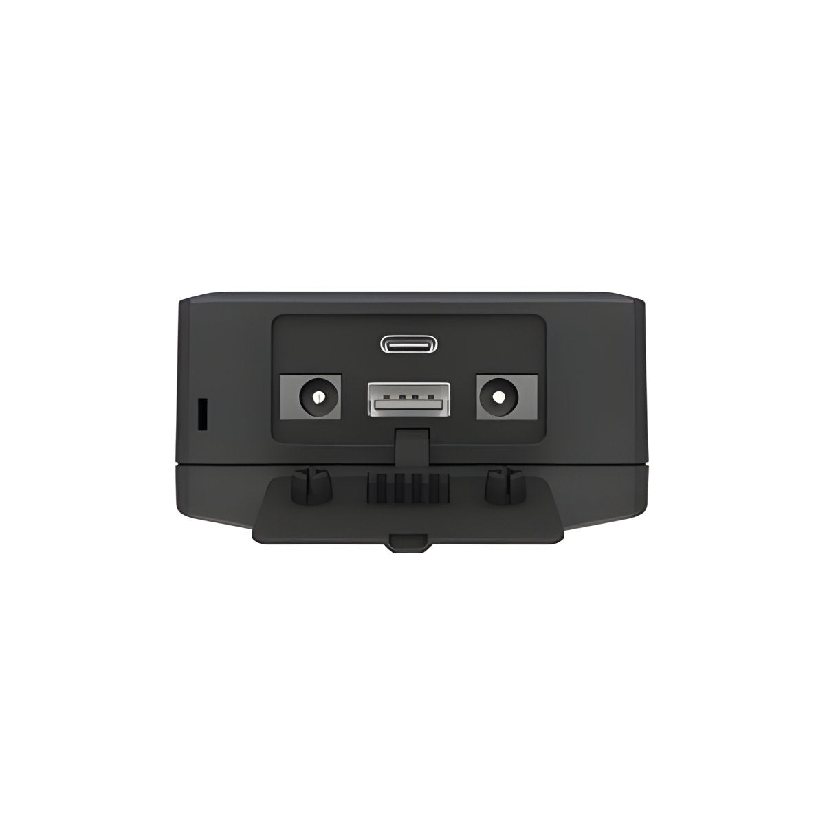 Panneau de prises de la batterie Rolux Dynasty II 99 Wh : USB-C, USB-A et deux sorties DC