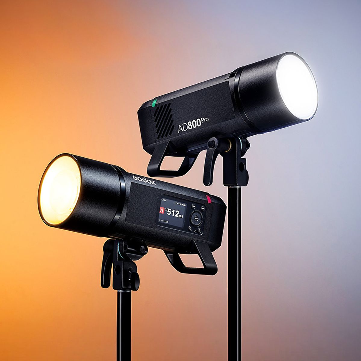 Flash portable Godox AD800Pro, écran couleur et boutons de réglage