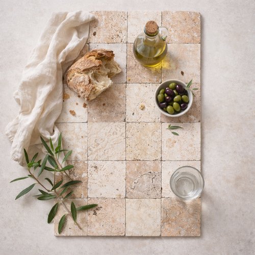 flat lay carrelage composition