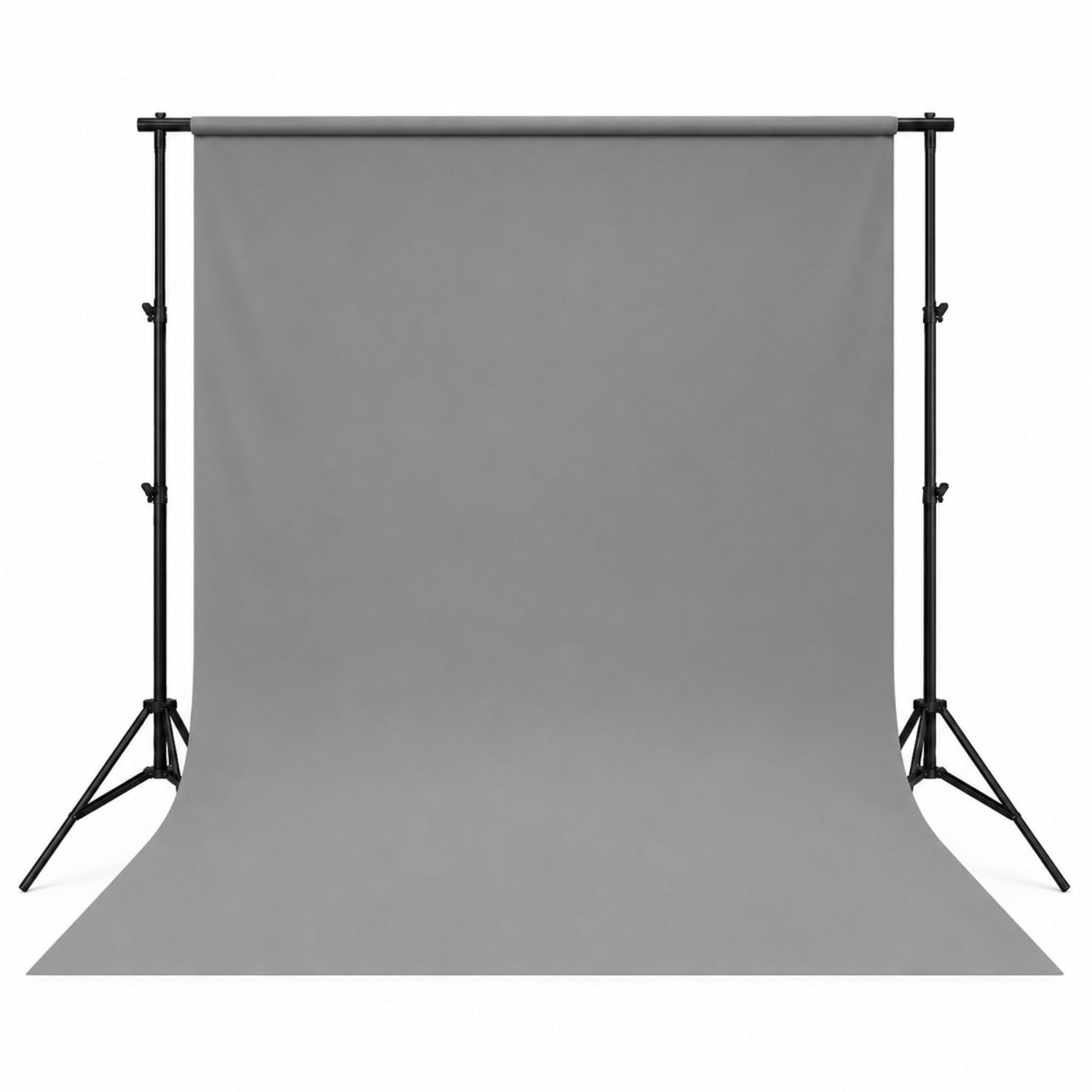 Fond tissu gris tendu sur barre pour studio photo#couleur_gris
