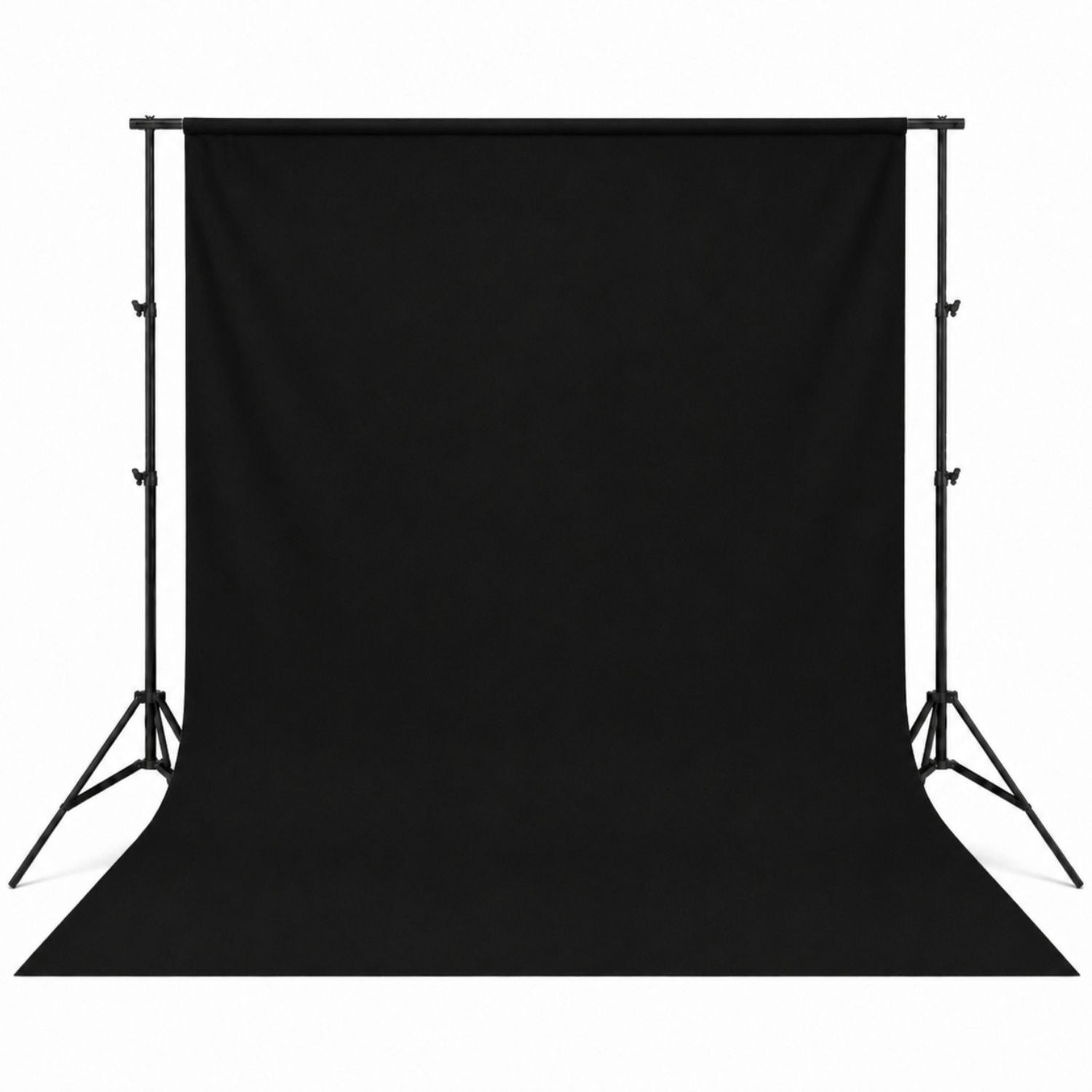 Fond tissu noir tendu sur barre pour studio photo#couleur_noir
