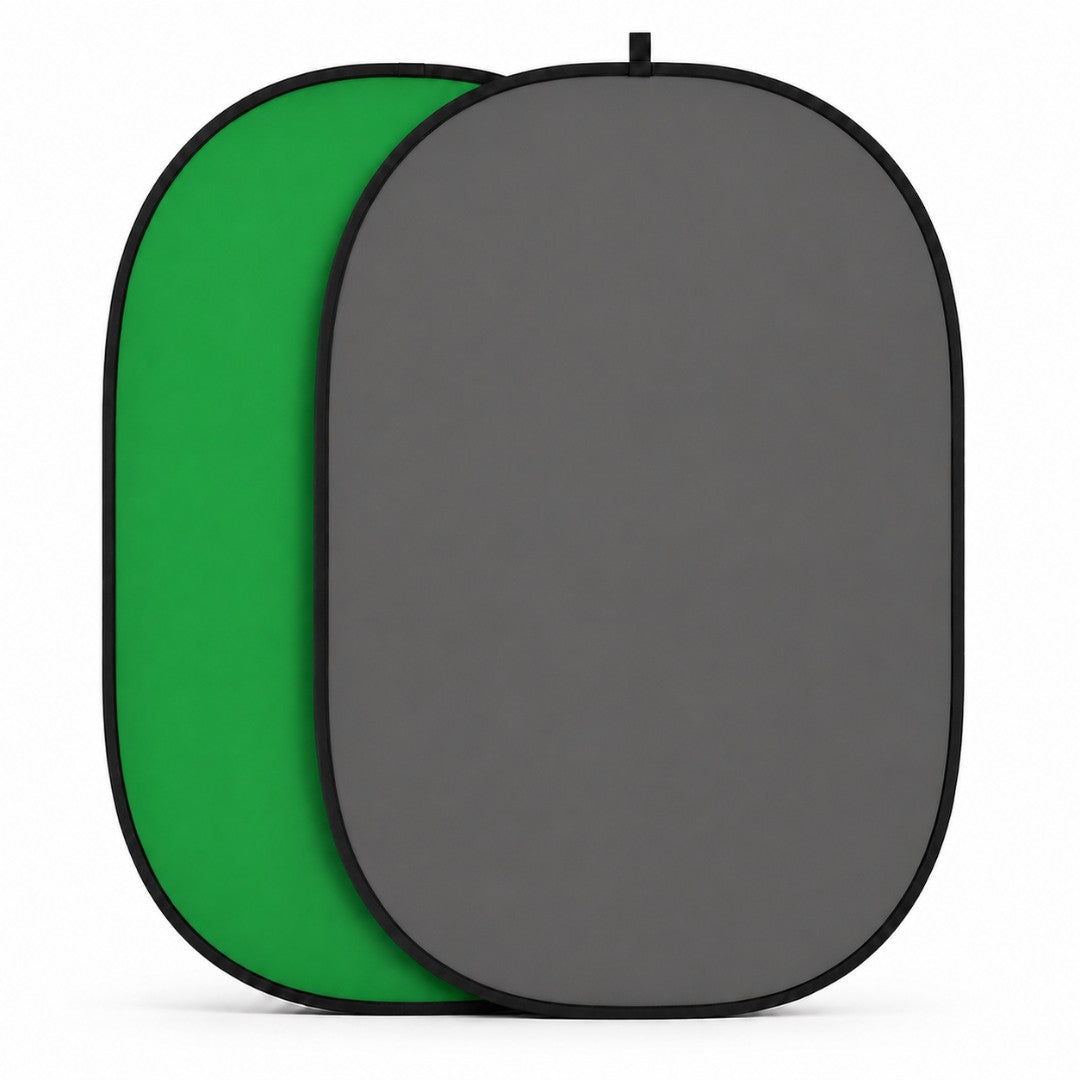 fond pliable photo double face vert gris