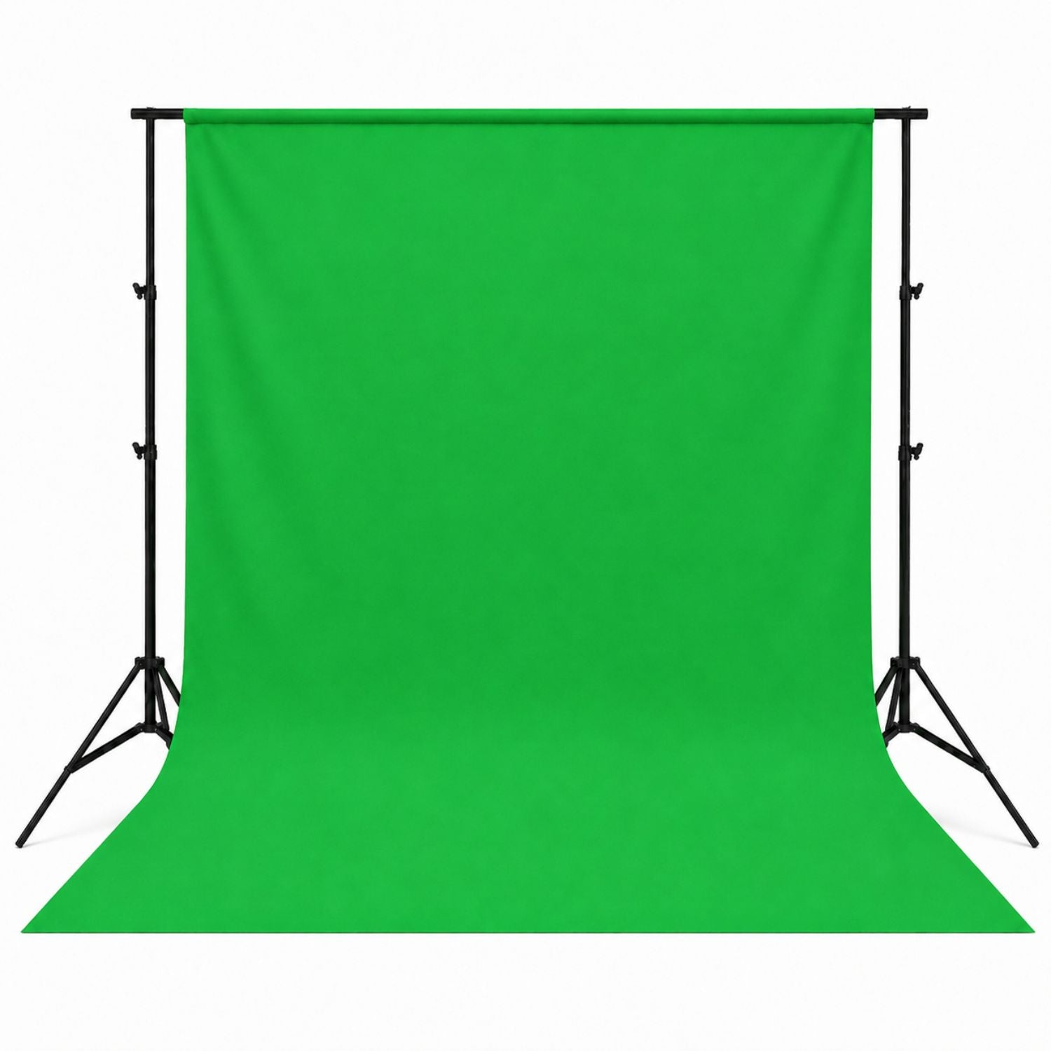 Fond tissu vert tendu sur barre pour studio photo#couleur_vert-chroma-key