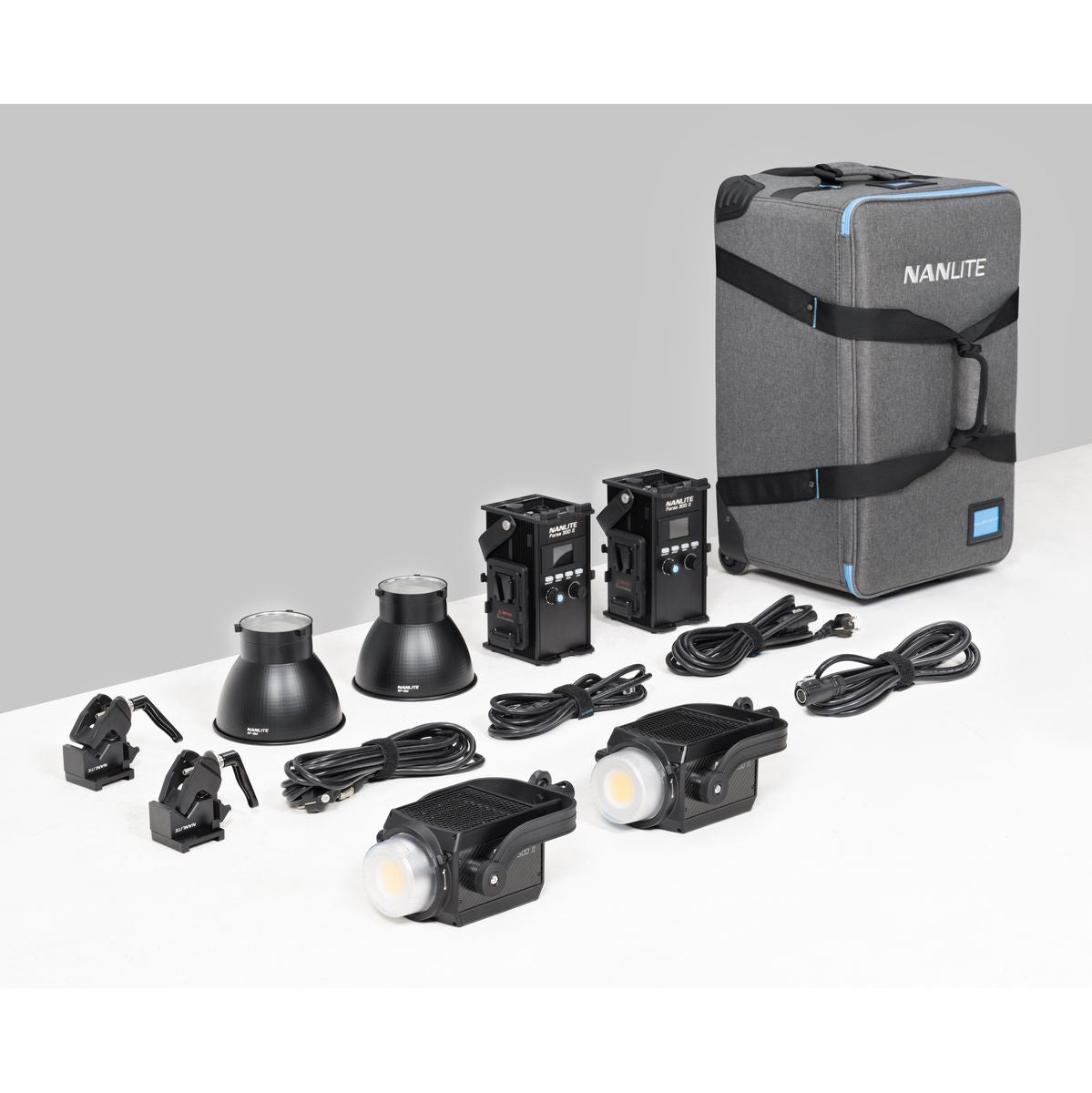 Kit 2 lampes LED Nanlite Forza 300 II Daylight, vue d'ensemble