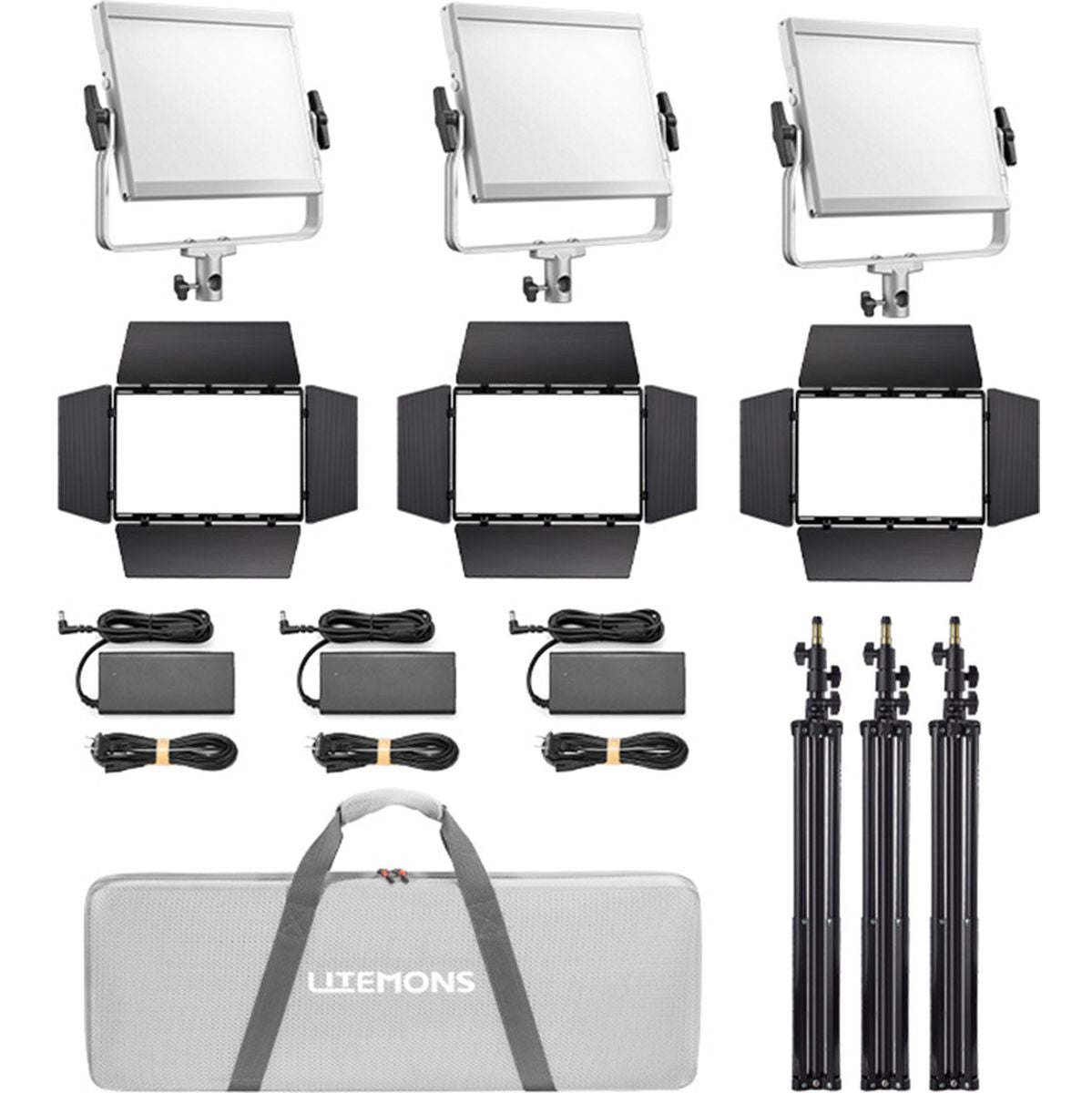 Kit 3 panneaux LED Godox Litemons LP1200R, vue d'ensemble