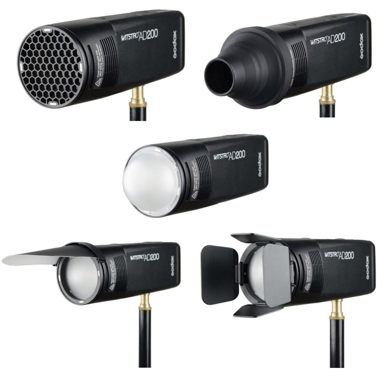 Kit accessoires Godox AK-R1, monté sur flash tête ronde