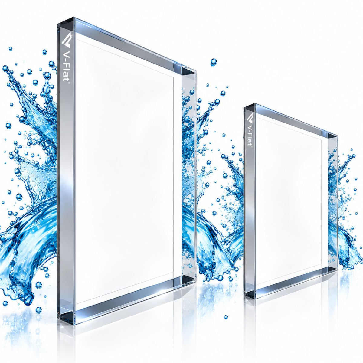 Kit Aqua Tray V-Flat World, les deux bacs acryliques de 61x48 et 41x30 cm