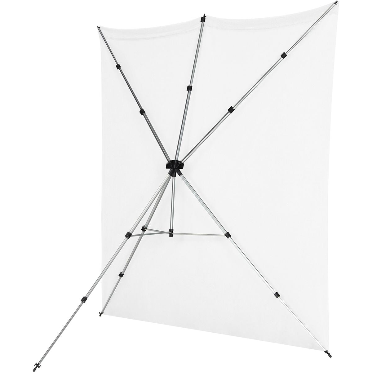 Kit Fond Photo Westcott X-Drop Pro + Support 2,4 x 2,4 m, coloris blanc, mise en situation