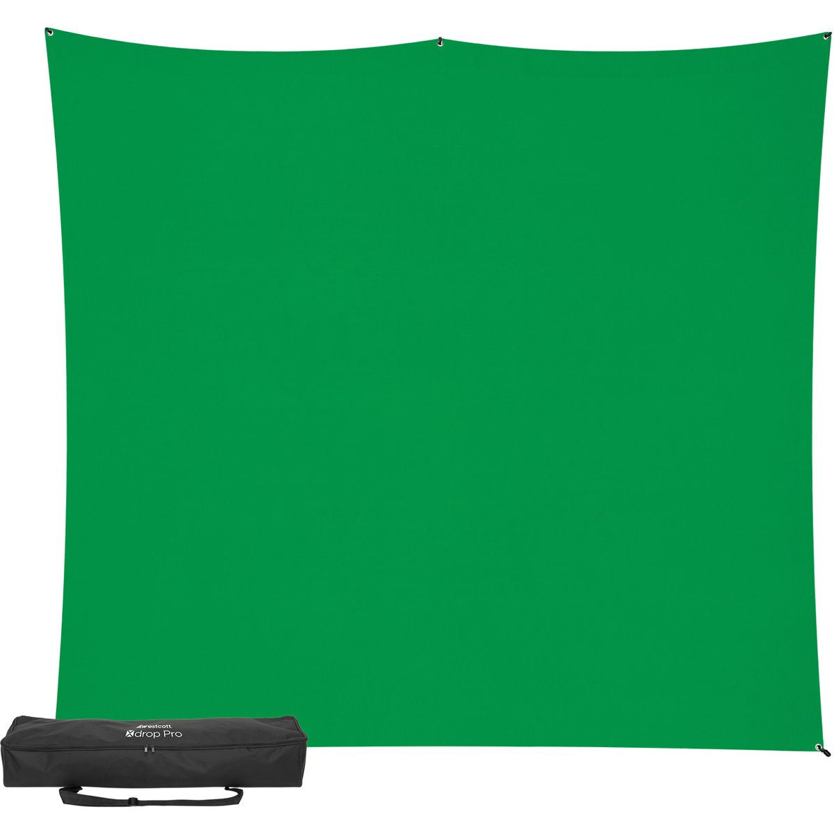 Kit Fond Photo Westcott X-Drop Pro + Support 2,4 x 2,4 m, coloris vert chroma key, vue 5
