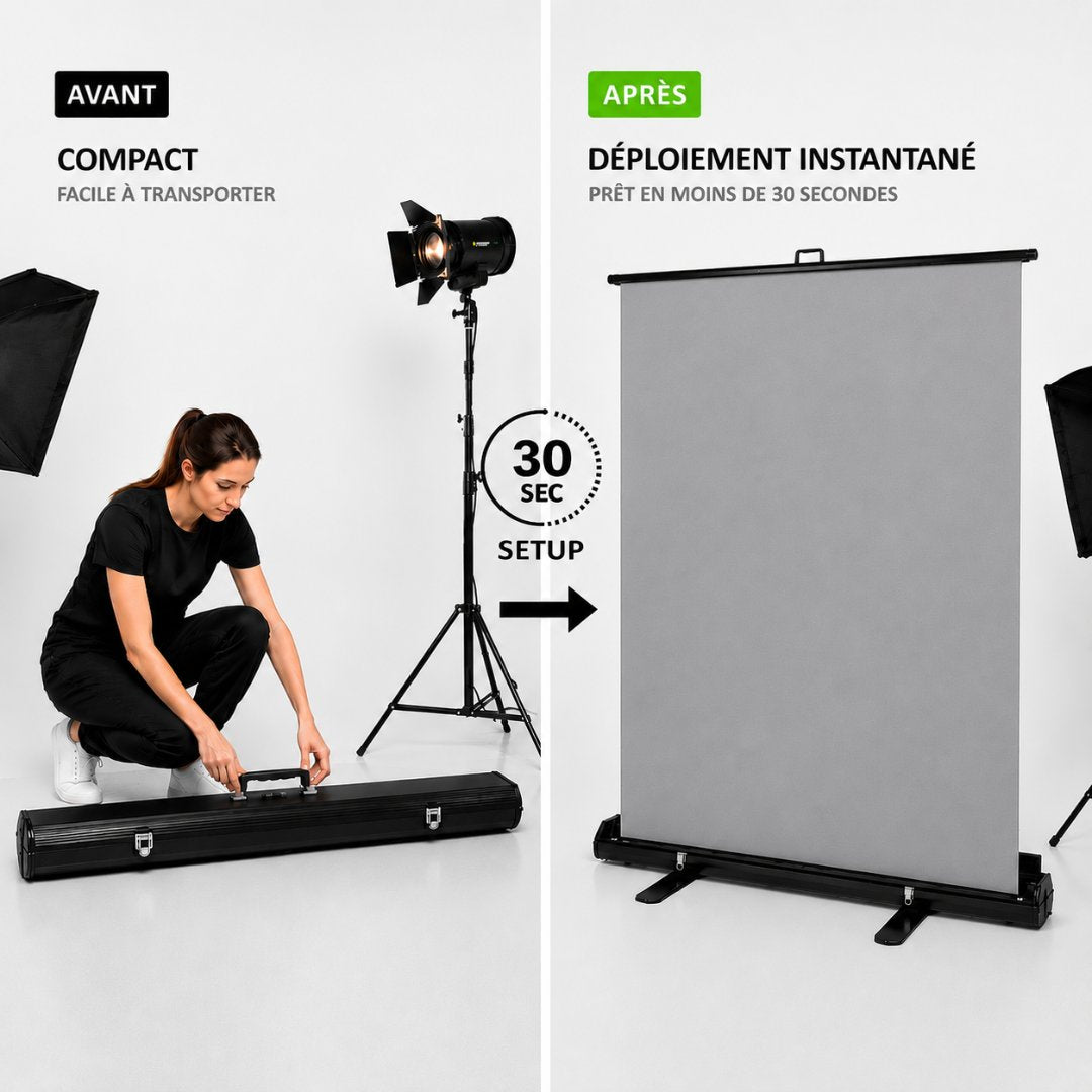 roll up fond gris pliable setup