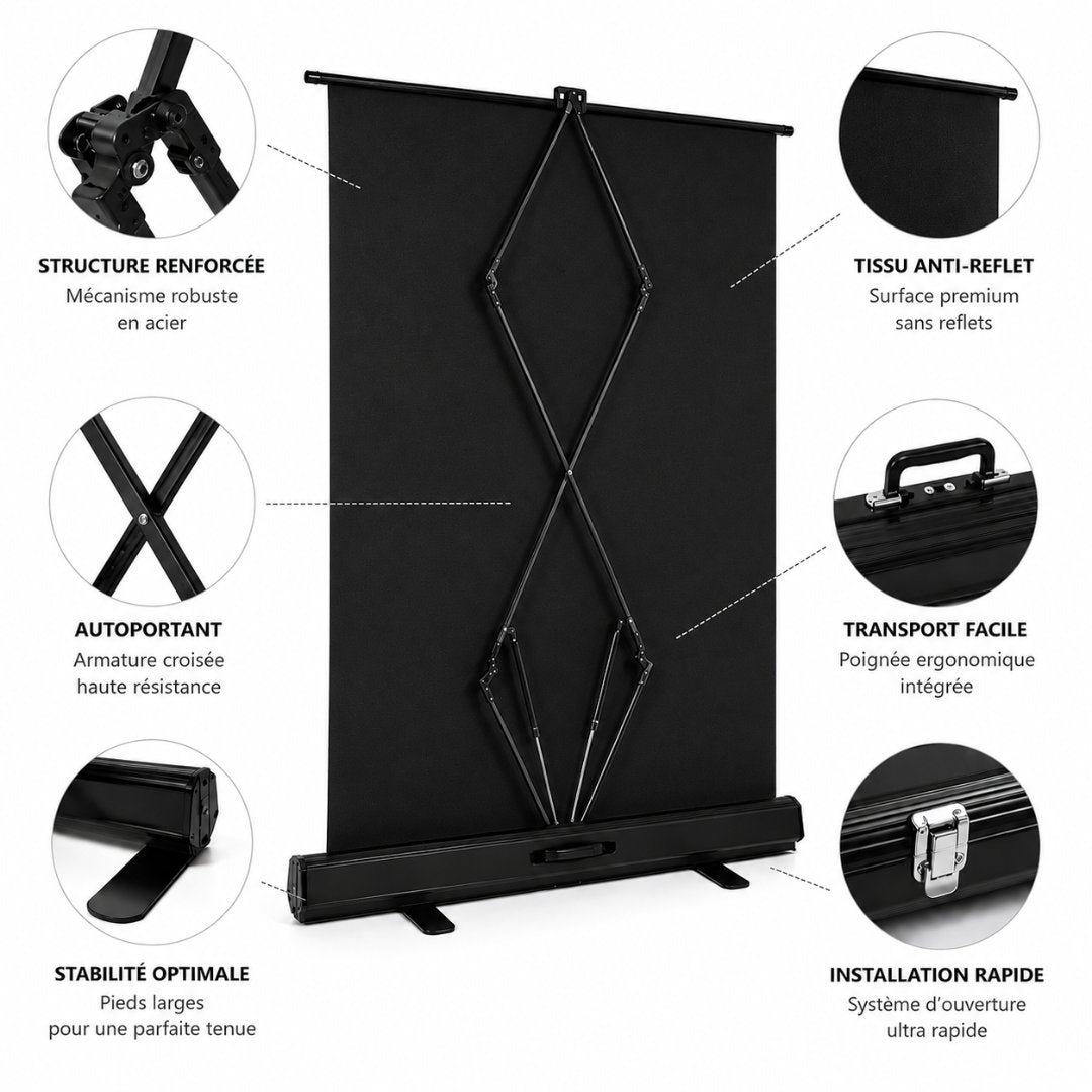 roll up fond noir pliable stabilité