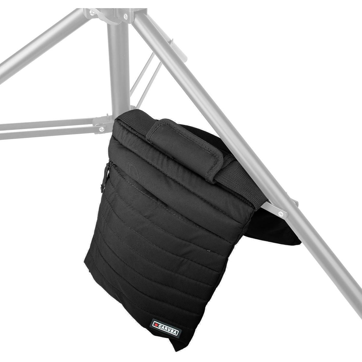 Sac de lest Caruba Double noir, posé sur pied de studio