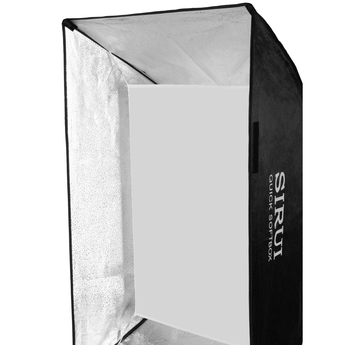 Intérieur argenté de la softbox Sirui RGX6090 avec son diffuseur intérieur blanc