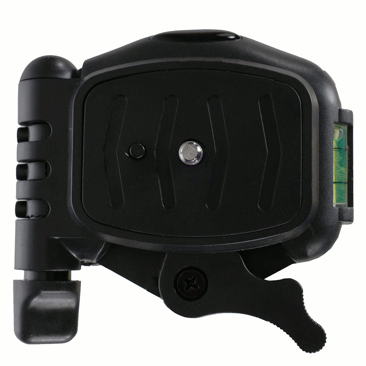 Plateau rapide du trépied Nest WT-3730 vu de dessus, vis de fixation et levier de verrouillage