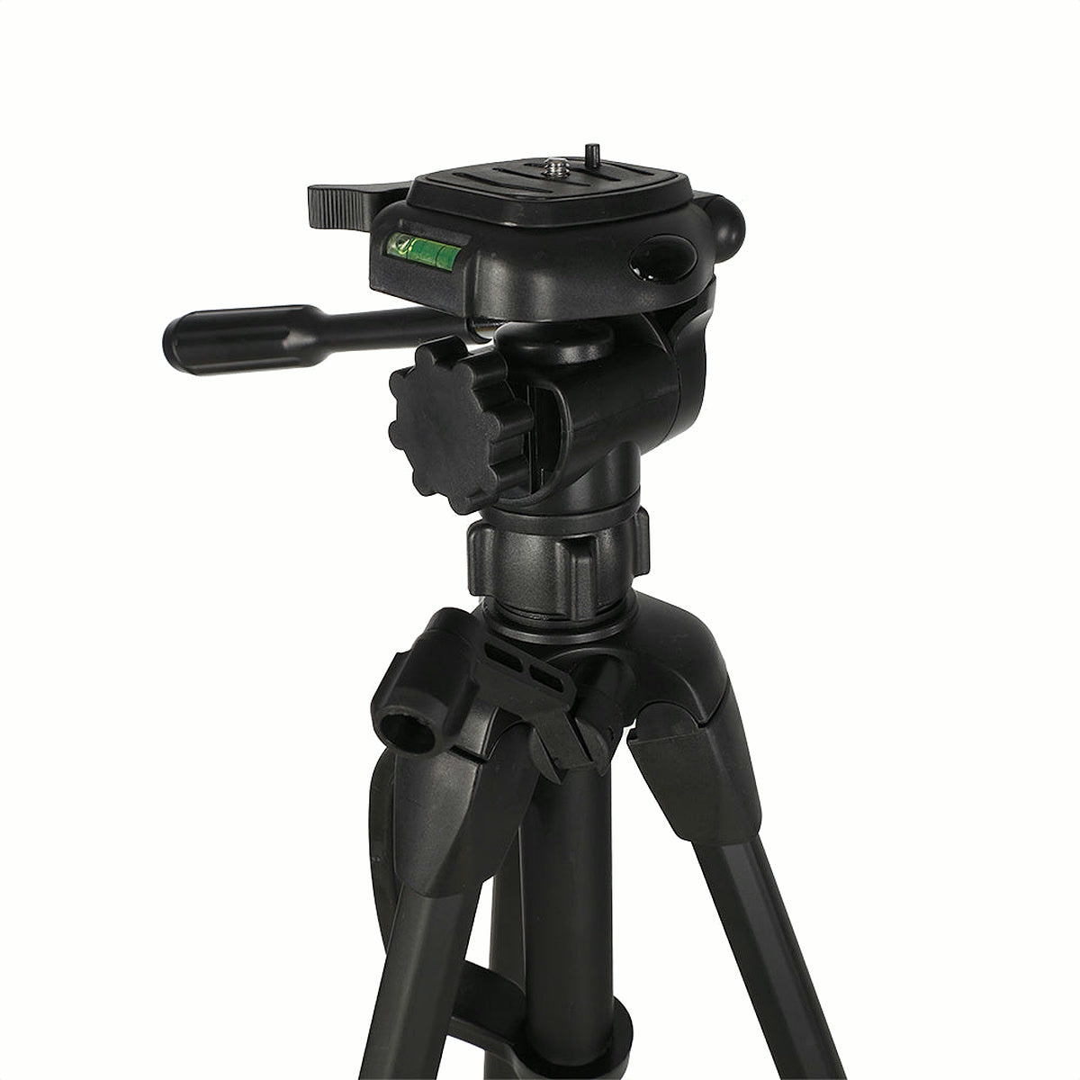Tête à manche du trépied Nest WT-3730 avec plateau rapide, molette de blocage et niveau à bulle