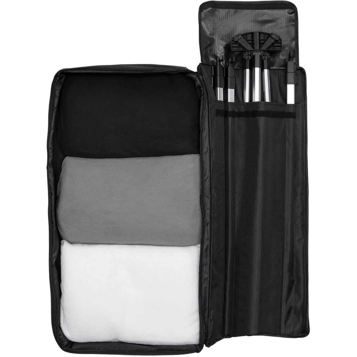 Kit fond photo X-Drop Pro - toile blanche installée sur le support pliable