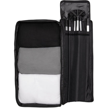 Kit fond photo X-Drop Pro - toile blanche installée sur le support pliable