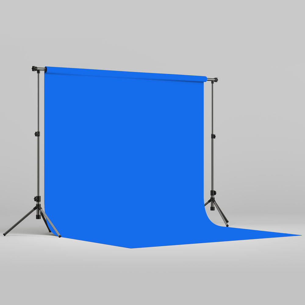 Fond papier bleu royal blue trépied