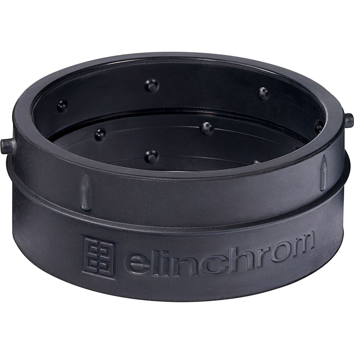 Adaptateur Elinchrom OCF de trois quarts, picots de verrouillage à l'intérieur