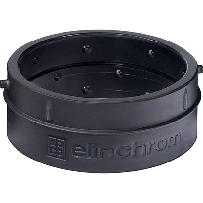 Adaptateur Elinchrom OCF de trois quarts, picots de verrouillage à l'intérieur