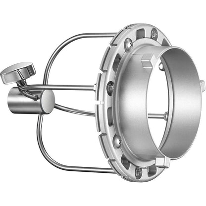 Adaptateur flash Godox PF-BM, bague monture Bowens sur étrier chromé à molette 