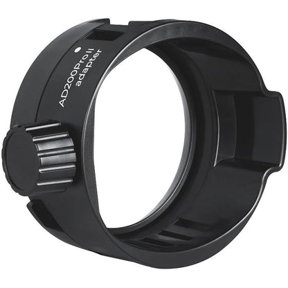 Adaptateur flash SMDV Speedbox-Flip AD200Pro II seul, bague noire marquée et molette de serrage 