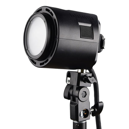 Adaptateur Profoto Godox AD-P monté sur la tête ronde H200R, sur rotule de pied
