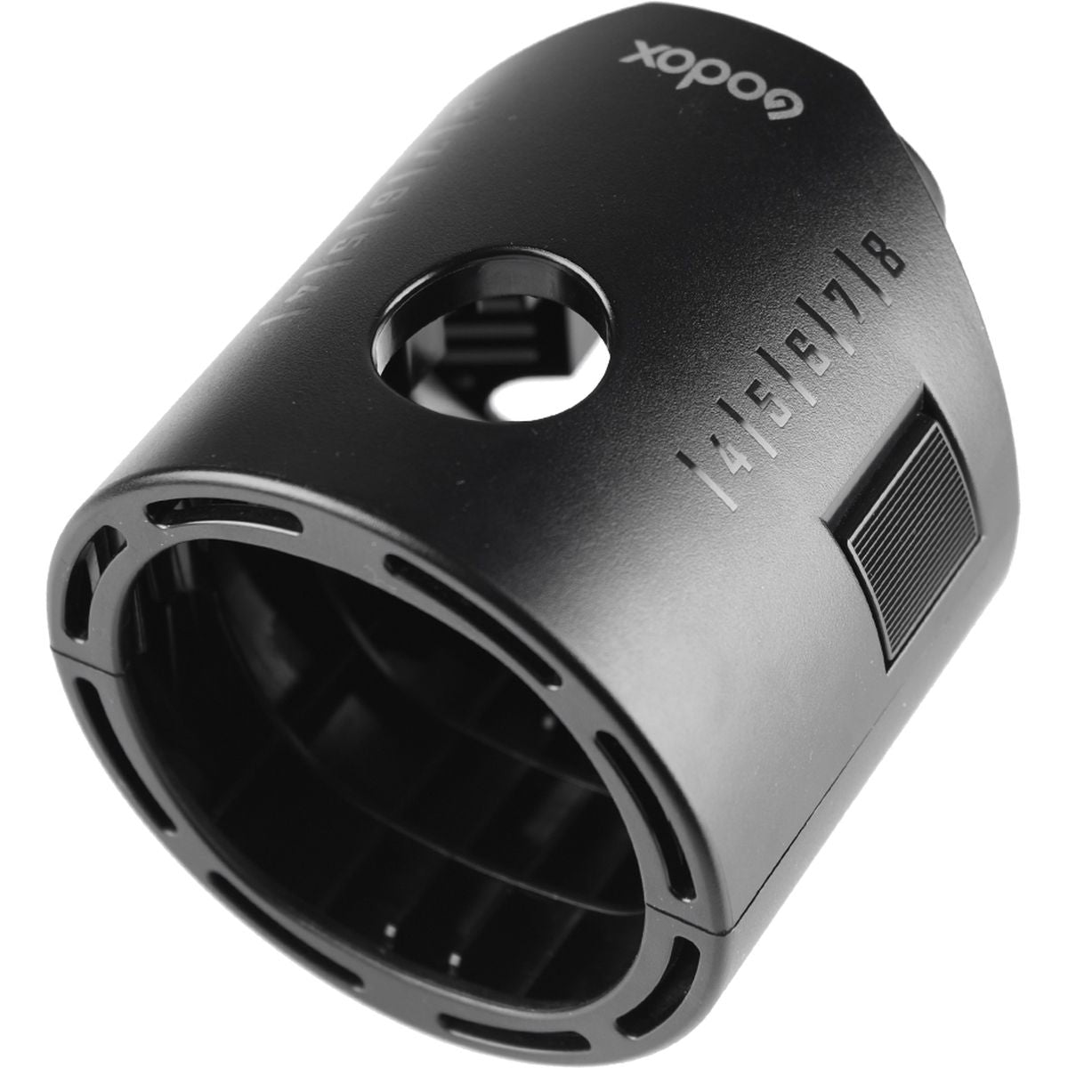Adaptateur Profoto Godox AD-P seul, échelle de zoom 4 à 8 et bouton de verrouillage