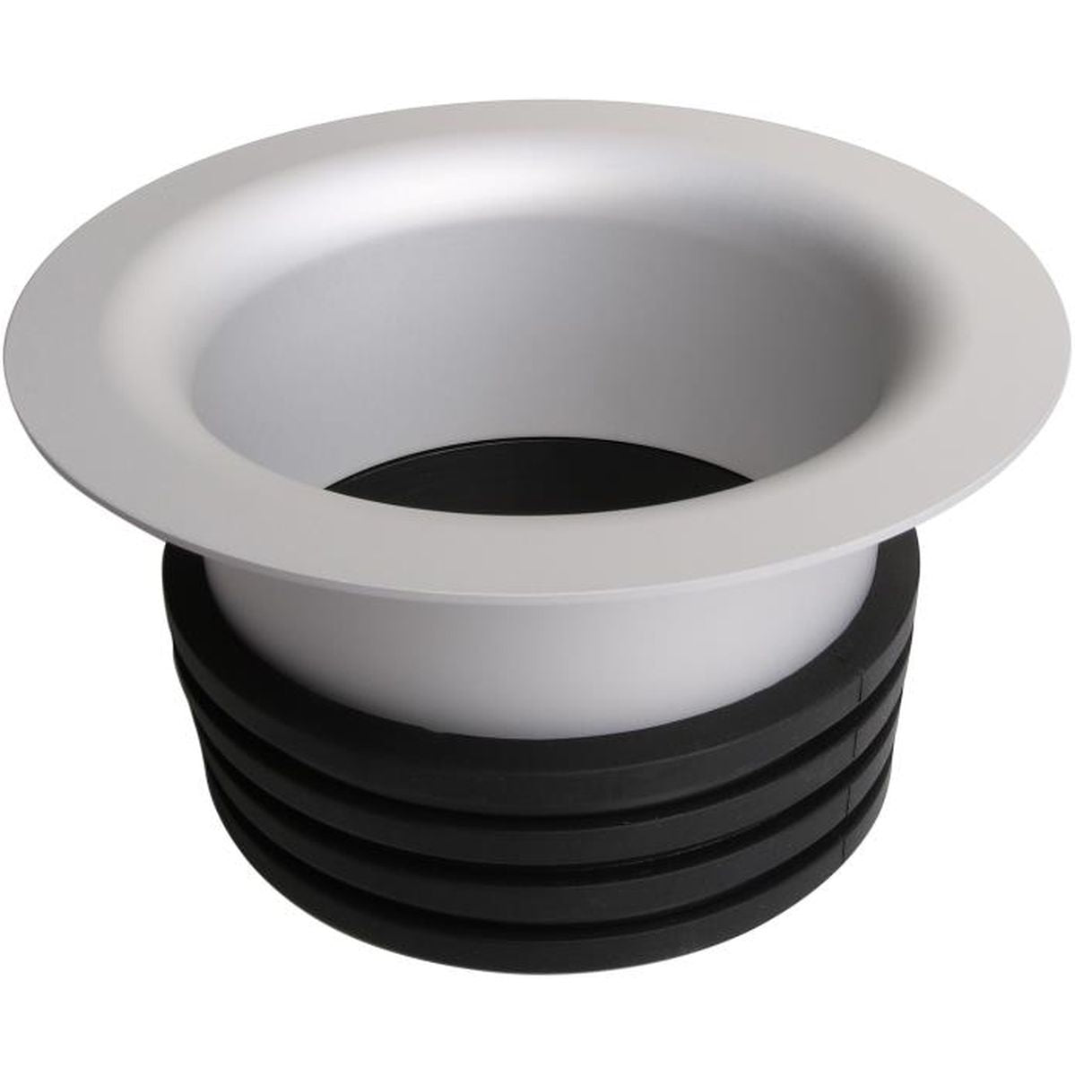 Adaptateur Rotalux Go monture OCF, collerette argentée et manchon noir cannelé 