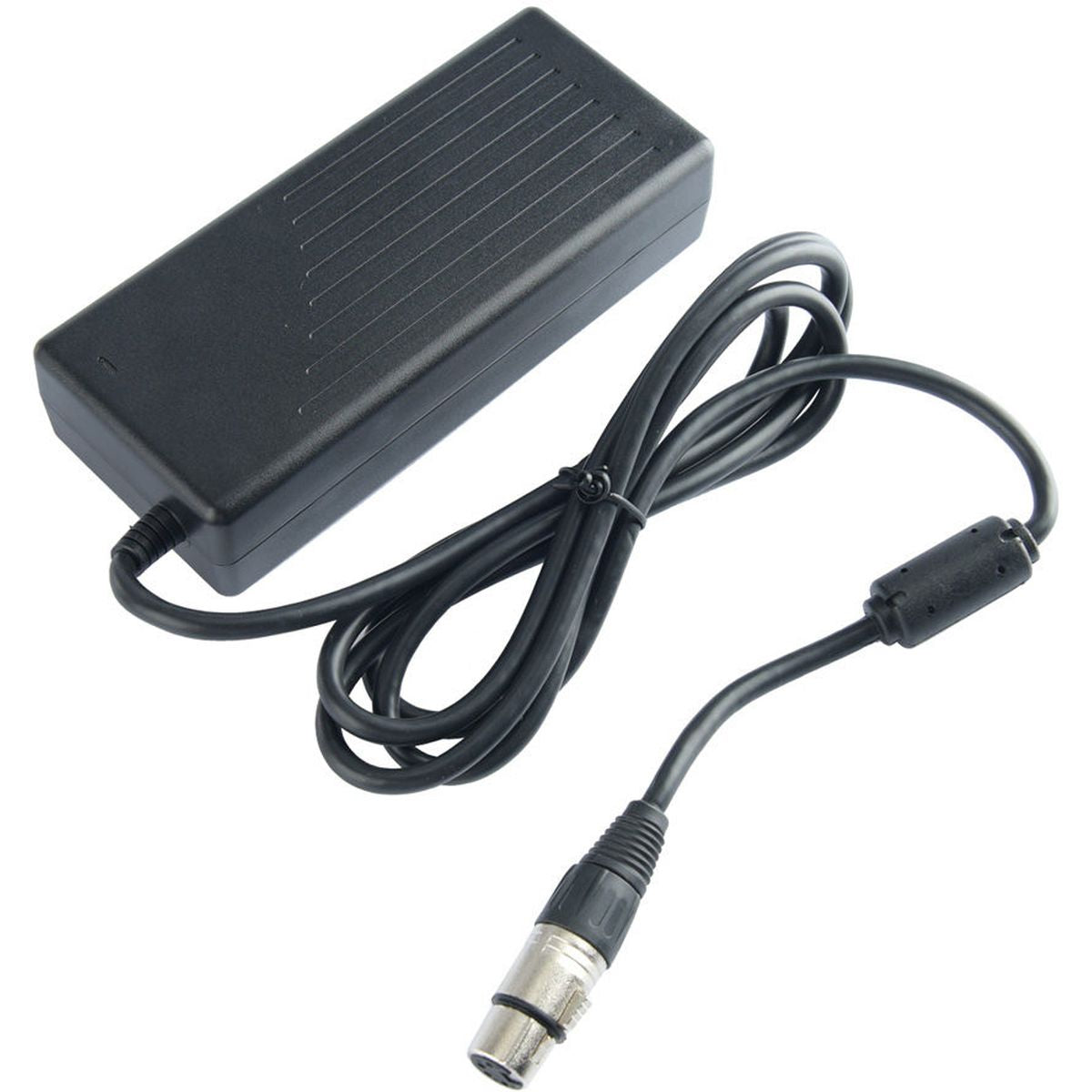 Adaptateur secteur Godox pour VL150, bloc noir et câble terminé par un connecteur XLR 4 broches