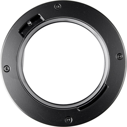 Bague d'adaptation Godox BR-AD400Pro vue de face, anneau noir et vis 