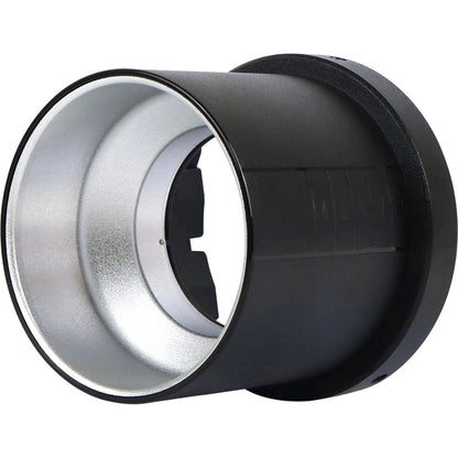 Bague d'adaptation Godox PR-AD400Pro, cylindre noir à intérieur argenté vu de trois quarts 