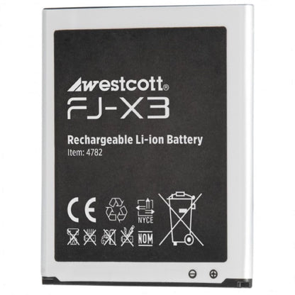 Batterie lithium-ion rechargeable Westcott FJ-X3, fournie avec le déclencheur