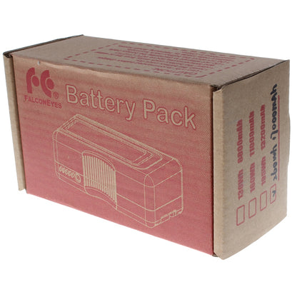 Boîte en carton Falcon Eyes Battery Pack de la batterie V-Mount 260 Wh, case 260 Wh cochée