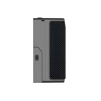 Profil de la batterie V-Mount Rolux Dynasty III 150 Wh avec son bouton de mise en marche 