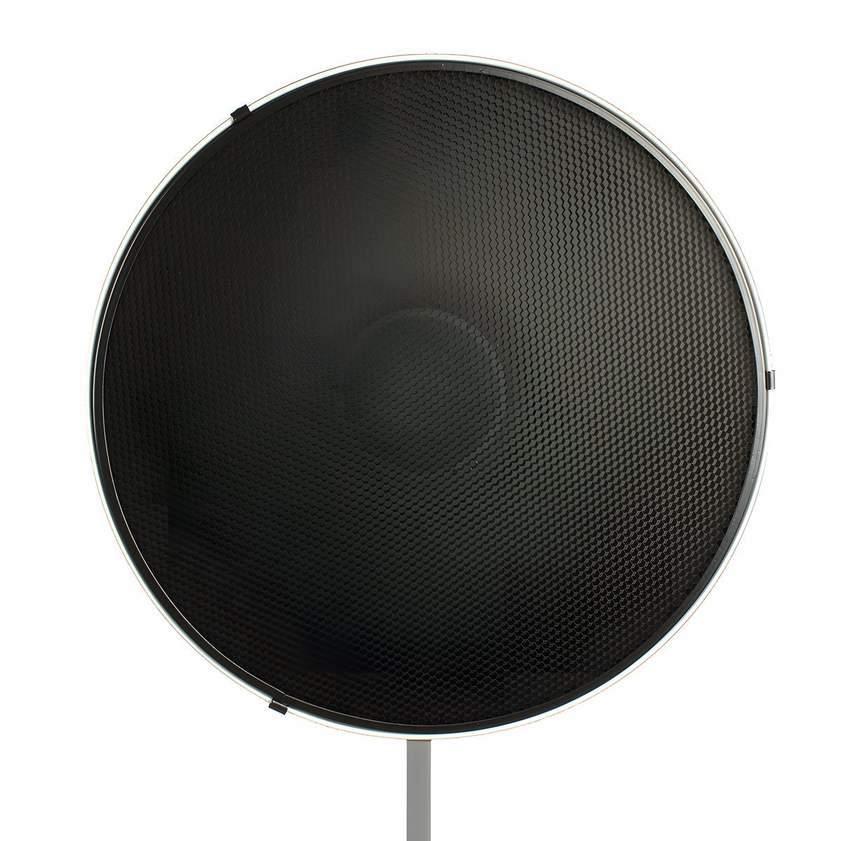 Grille nid d'abeille montée sur le bol beauté SK-BD pour Falcon Eyes, sur pied de face