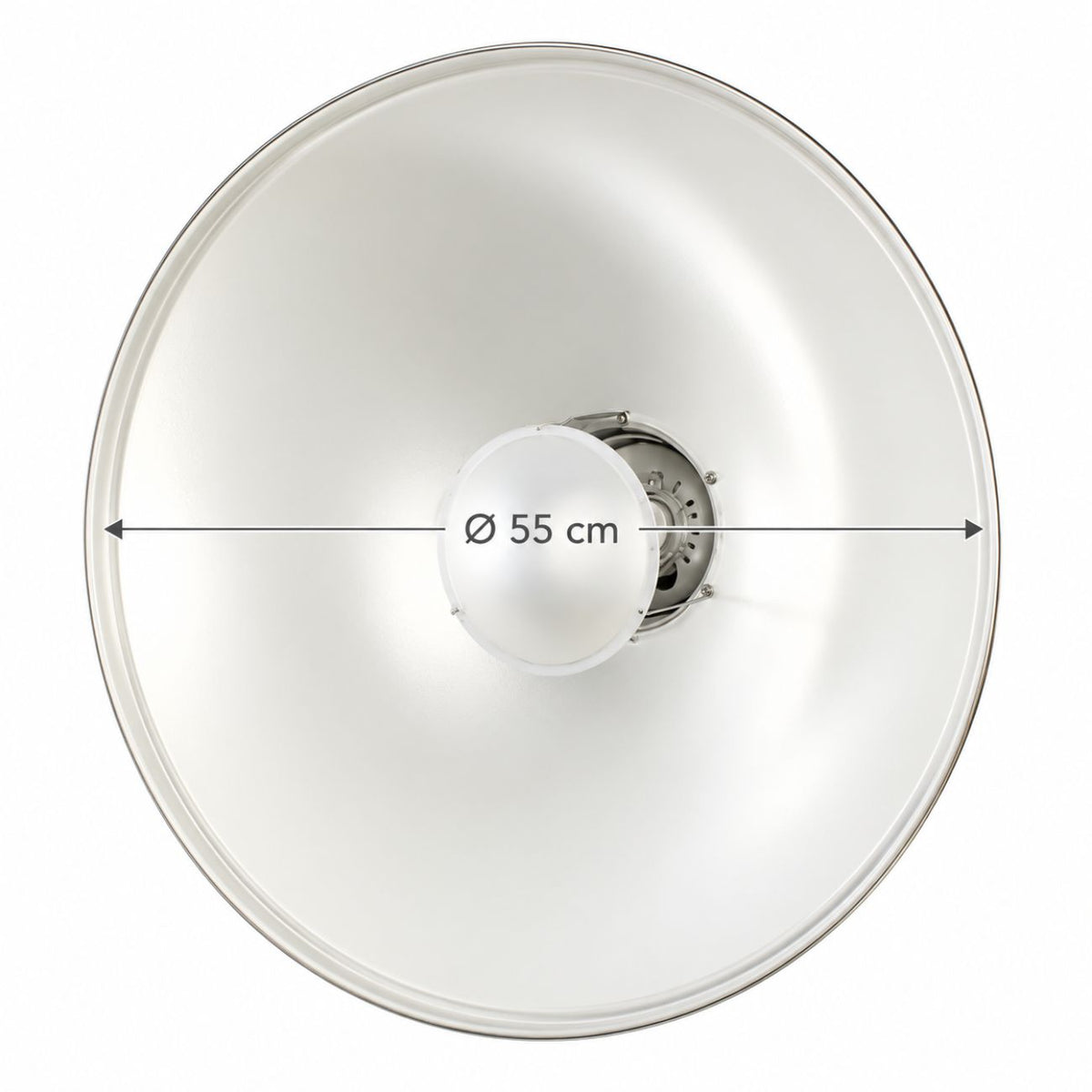 Intérieur blanc du bol beauté StudioKing SK-BD avec la cote de 55 cm de diamètre 