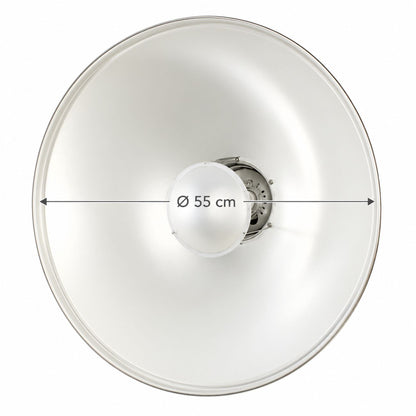 Intérieur blanc du bol beauté StudioKing SK-BD avec la cote de 55 cm de diamètre 