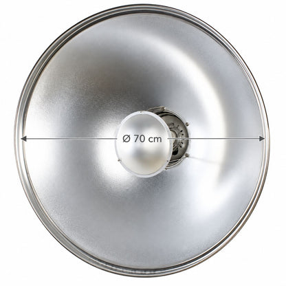 Parabole argentée du bol beauté StudioKing SK-BD avec la cote de 70 cm de diamètre 