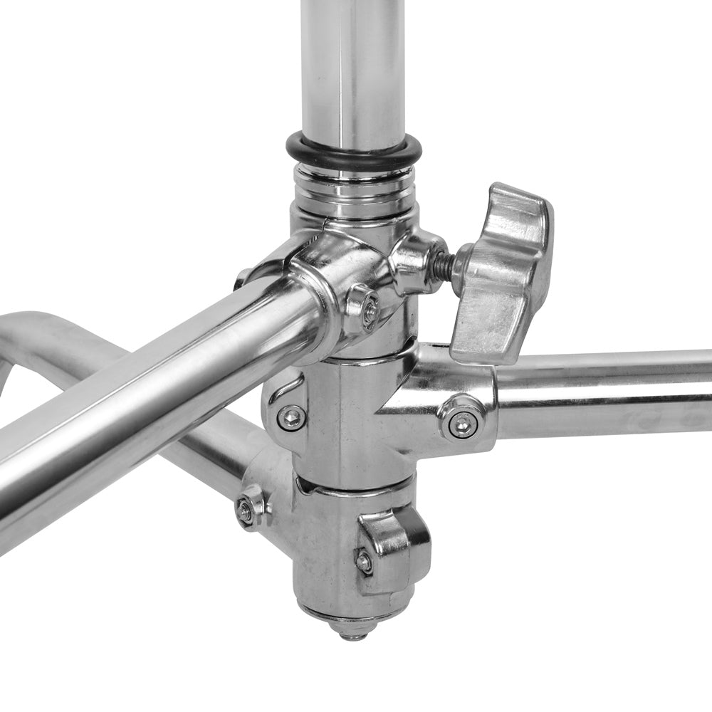 Base du C-stand StudioKing FT-3203S, pieds pivotants indépendants et molette de serrage