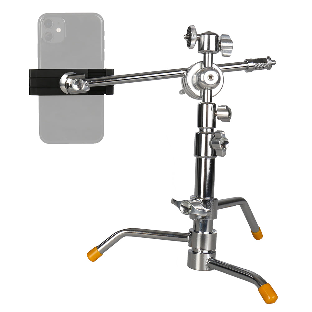 Pocket C-stand StudioKing PCS-6202 tenant un smartphone au bout de sa perche