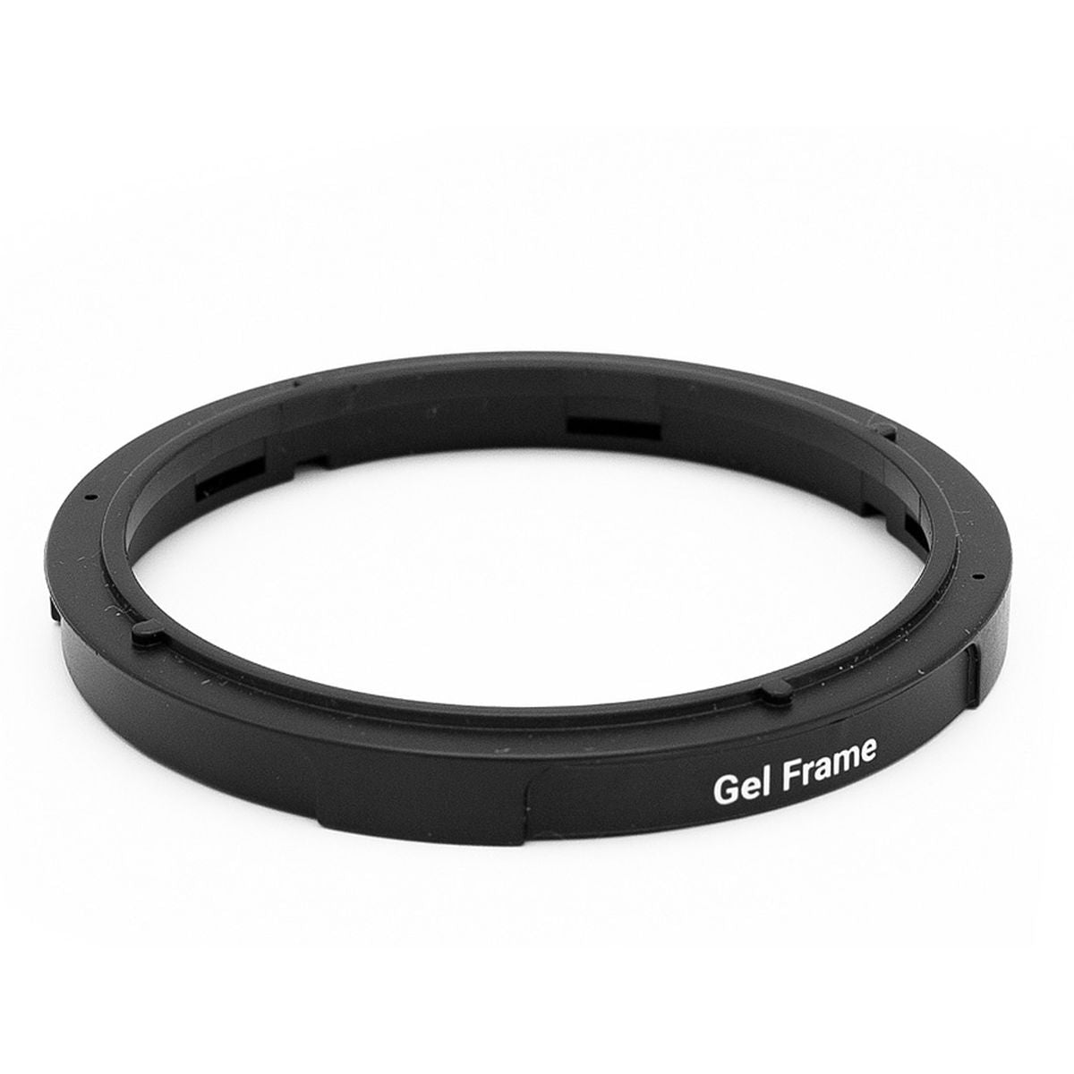 Cadre à gélatines SMDV pour Speedbox-Flip, anneau noir marqué Gel Frame vu de trois quarts