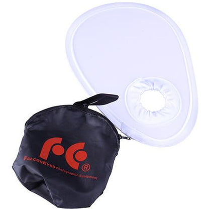 Diffuseur de flash universel Falcon Eyes MR-0912T, en usage sur flash cobra