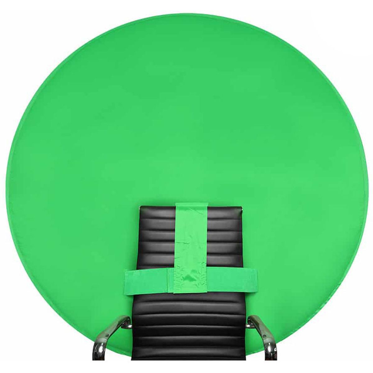 Écran fond vert pour chaise Caruba 142 cm fixé au dossier d'un fauteuil de bureau