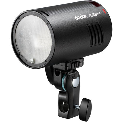 Flash portable Godox AD100Pro II, vue de face avec réflecteur