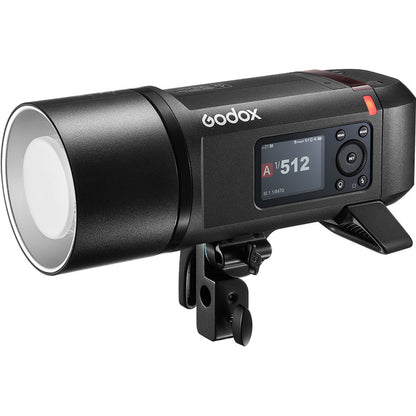 Flash portable Godox AD600Pro II vue de face avec réflecteur